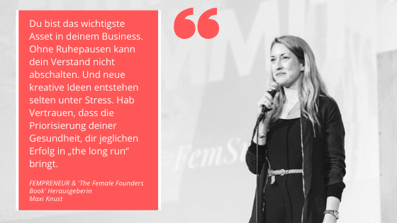 Fempreneur Publisher Gründerin Maxi Knust Zitat